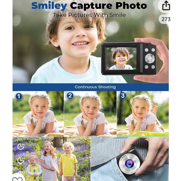 Kid digital camera with 32GB memory card - Picture 5 of 10